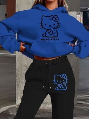 Hello Kitty Black Hoodie And Sweatpants